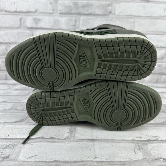 Nike Dunk Sky Hi Hidden Wedge Heel Carbon Green Silver High Sneaker SZ 7 5288993 - Picture 7 of 9